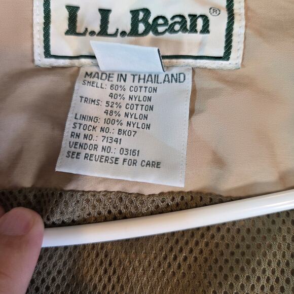 L.L. Bean Women’s Convertible Field Jacket Vest Beige Large Zip Off Sleeves - Picture 5 of 16